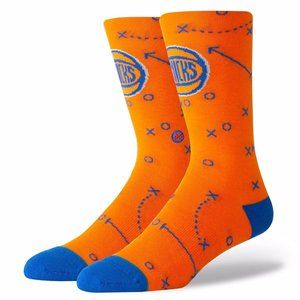 NWT Stance Socks NY Knicks Playbook Orange Size Large Fits 9-12